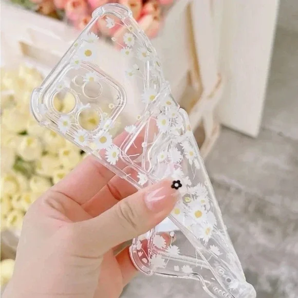 ⚠️Clearance iPhone 14/Pro/Pro Max Floral Clear Phone Case With Card Slot - Picture 3 of 4